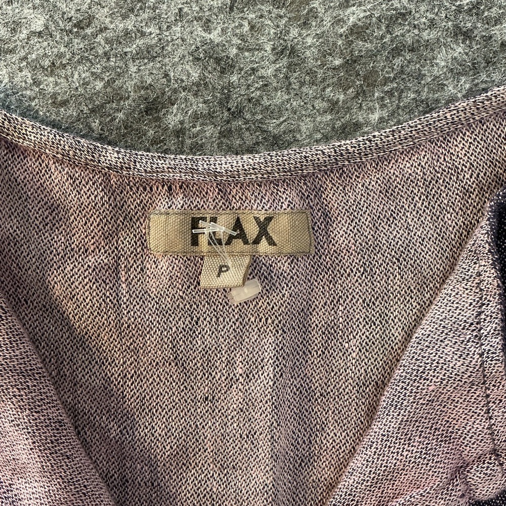 Flax Natural Linen Boho Lagenlook Purple Women's Sleeveless Tank Top Size P - Picture 3 of 4